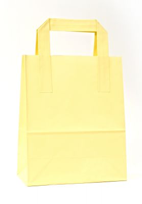 Cream Carrier Bags With External Taped Handles SOS