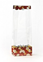 Gold Flower Garden Metalized Printed Small Bags - Thumbnail