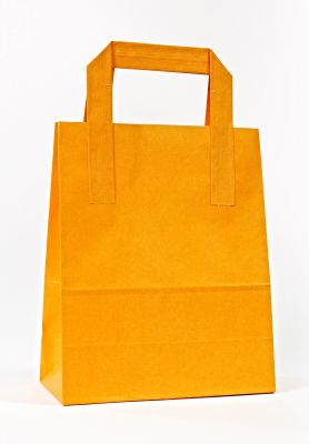 Orange Carrier Bags With External Taped Handles SOS