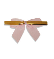 Small Pink Ribbons With Ties - Thumbnail