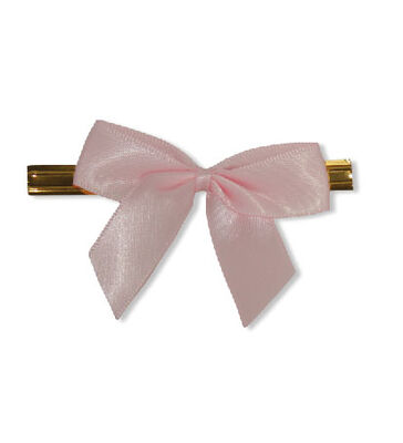 Small Pink Ribbons With Ties