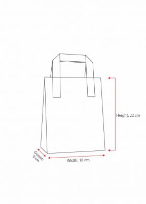 White Paper Carrier Bags With External Taped Handles SOS