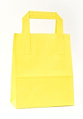 Yellow Carrier Bags With External Taped Handles SOS